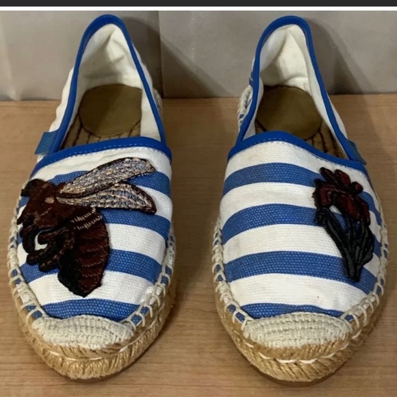 Gucci striped canvas embroidered espadrilles - Picture 2 of 15